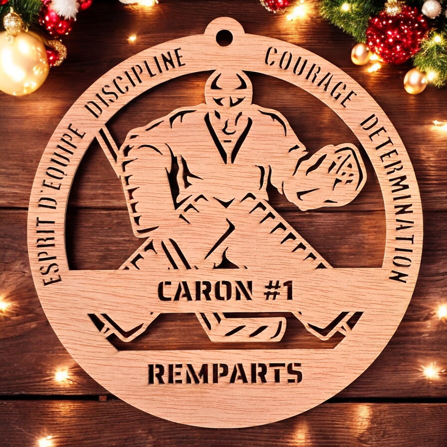 Ornements joueur de Hockey
