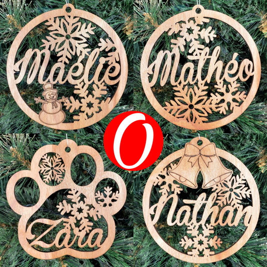 Personalized Wooden Christmas Ornaments