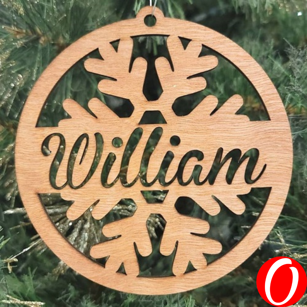 Personalized Wooden Snowflakes Ornaments