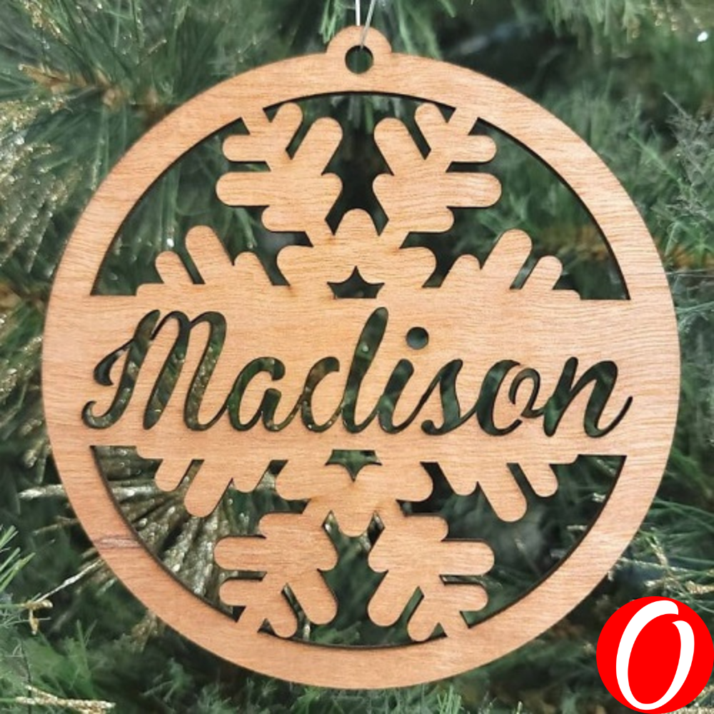 Personalized Wooden Snowflakes Ornaments