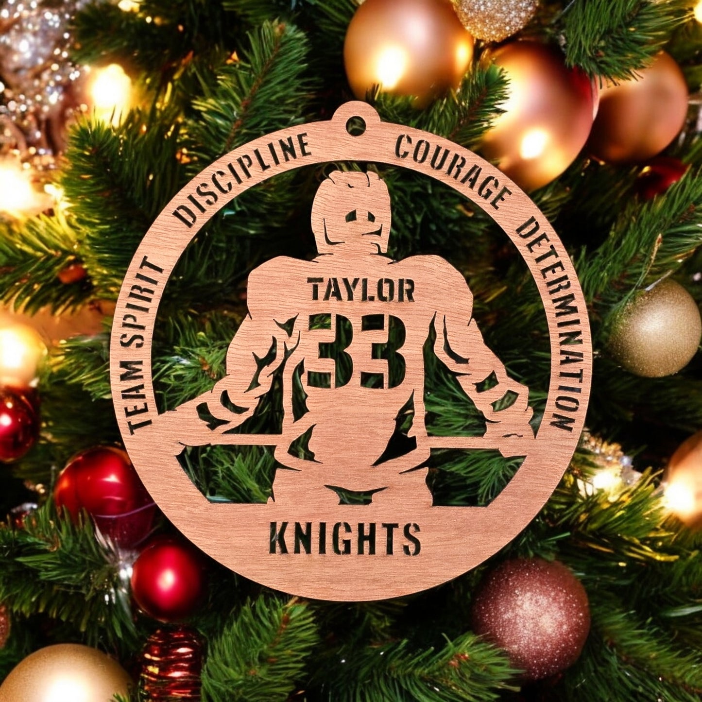 Personalized Hockey Player Ornament