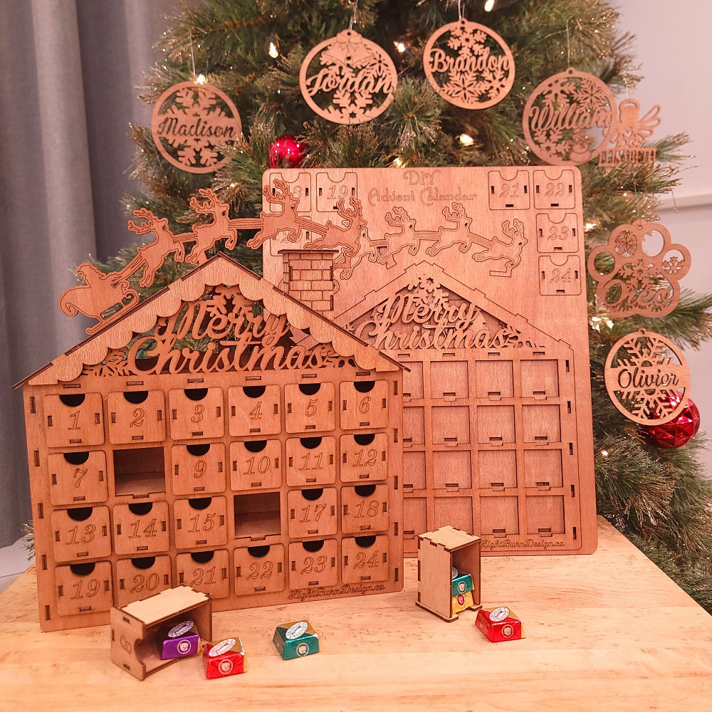 DIY wooden advent calendar kit – English version with numbered drawers | Ornemoi